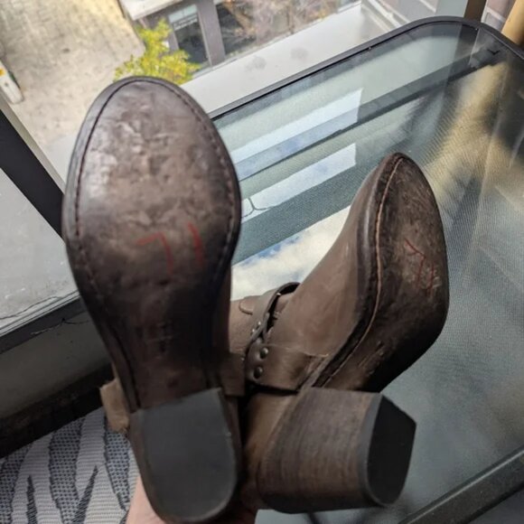 Frye Women's Leather Harness Ankle Boots Size 7 - Picture 4 of 5